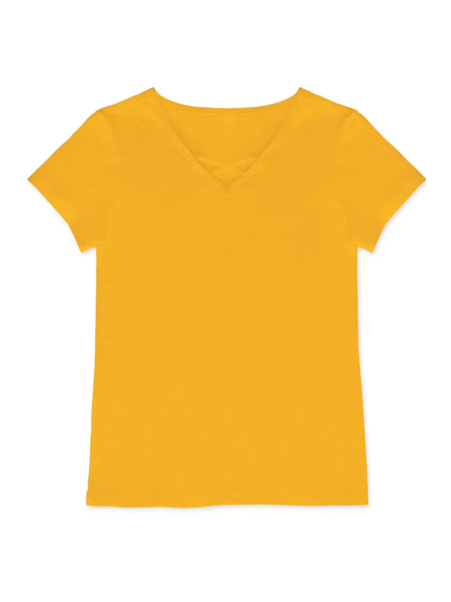 Girls Criss-Cross Solid Tee