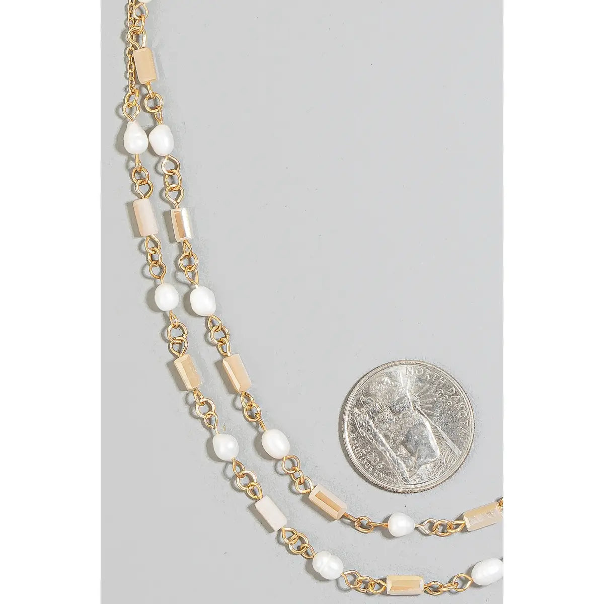 Pearl Chain Layered Necklace