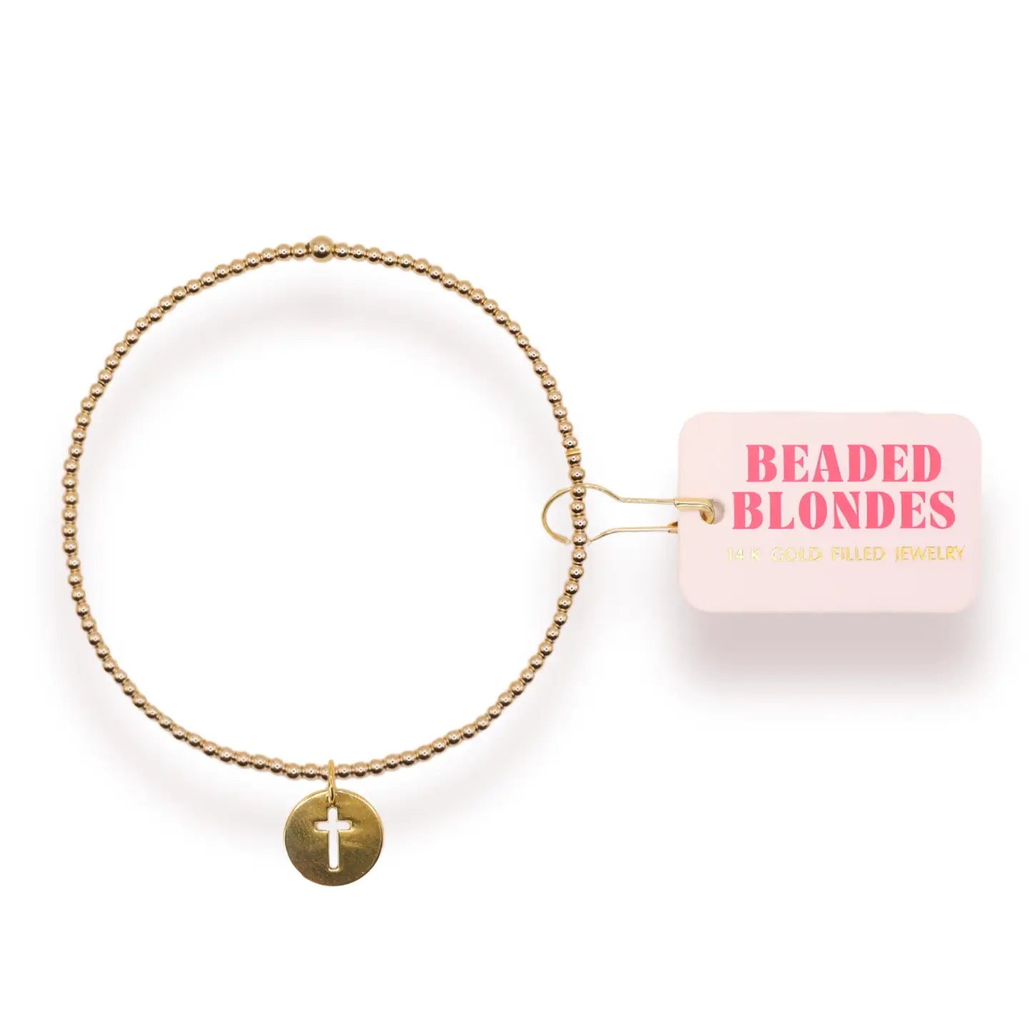 Cross Cutout Charm Bracelet