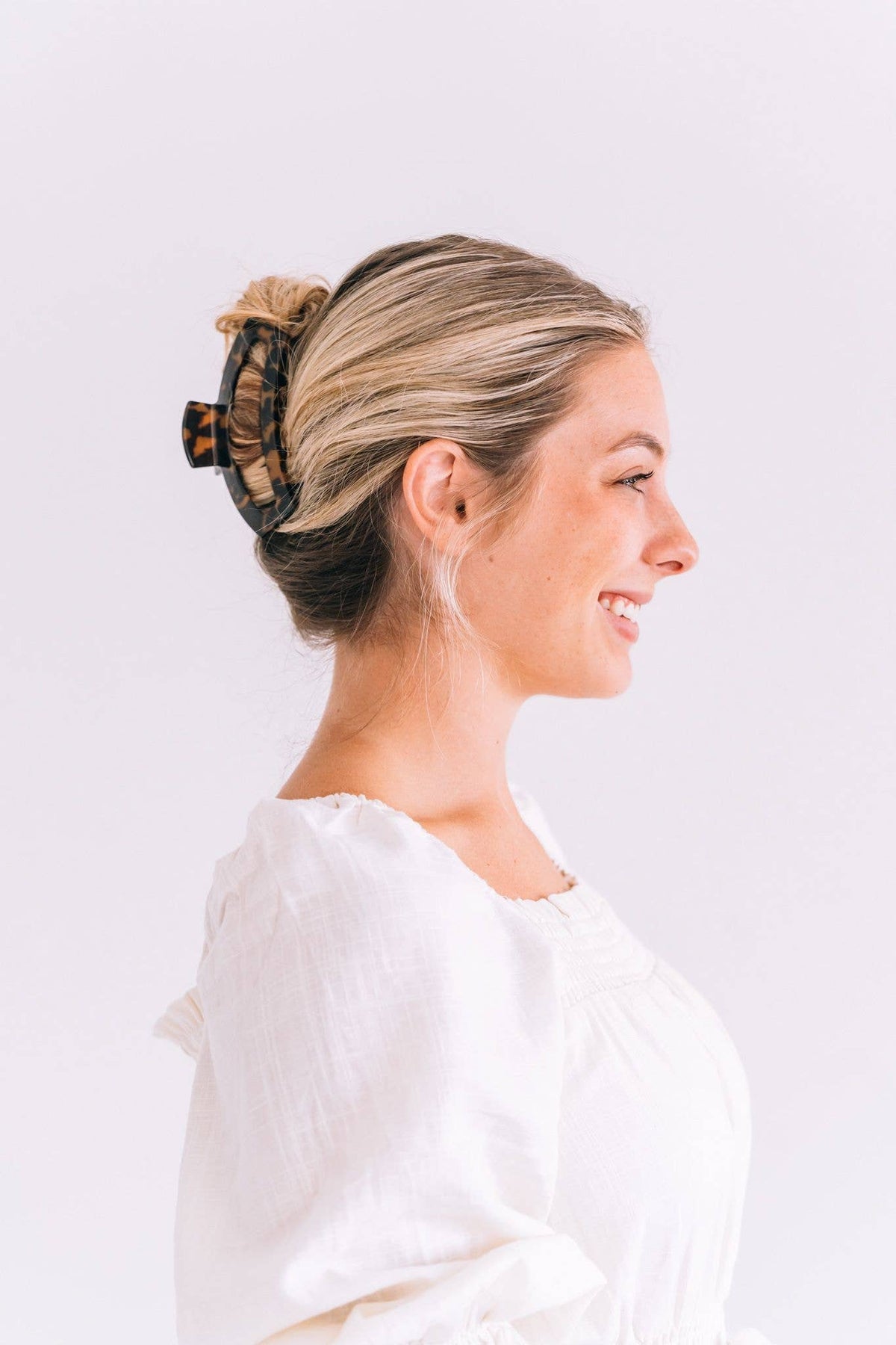 Teleties Open Hair Clip Medium - Tortoise