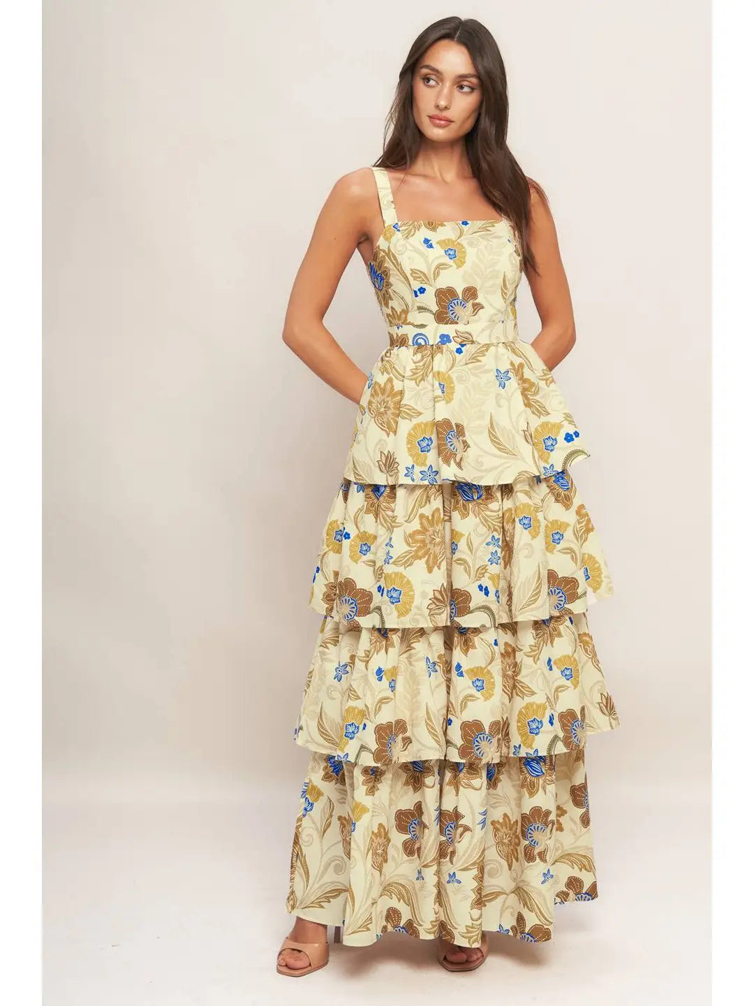 Printed Woven Maxi Dress