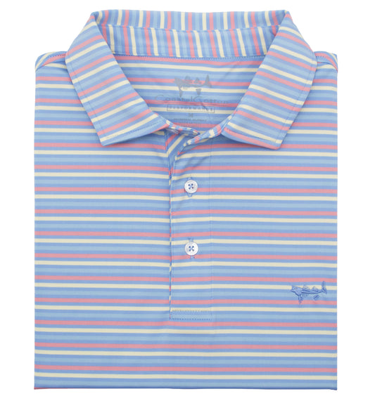 Coastal Cotton Performance Stripe Polos