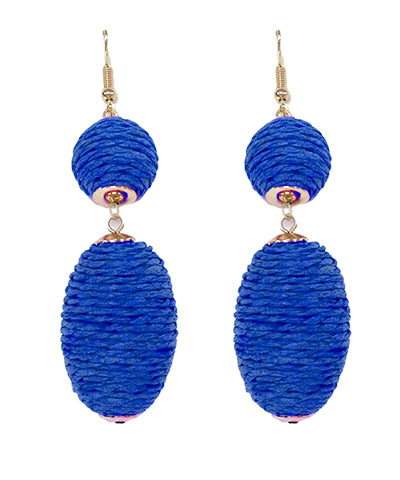 Raffia Oval Earrings