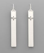 Scratched 2 Bar Earrings