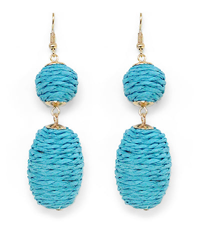 Raffia Oval Earrings