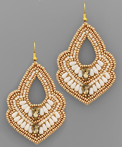 Bead Teardrop Earrings
