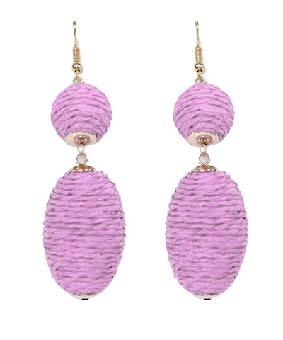 Raffia Oval Earrings
