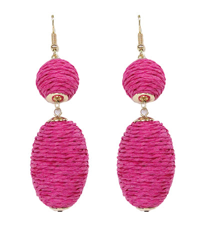 Raffia Oval Earrings