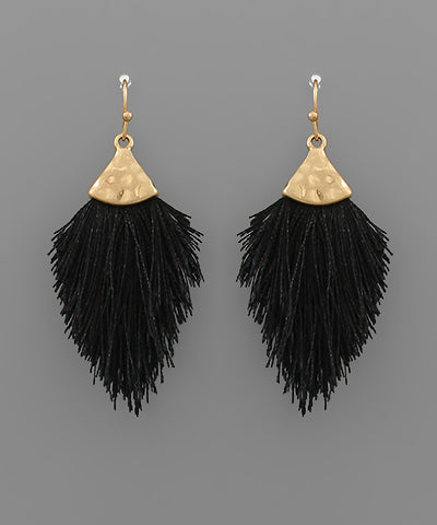 Capped Tassel Earrings