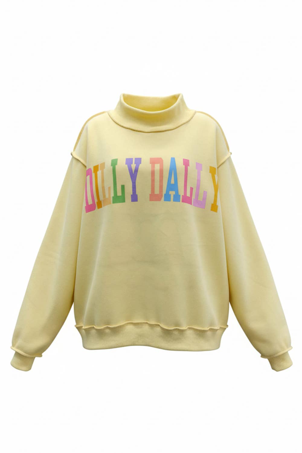 Dilly Dally Reversible Mock Neck Sweatshirt