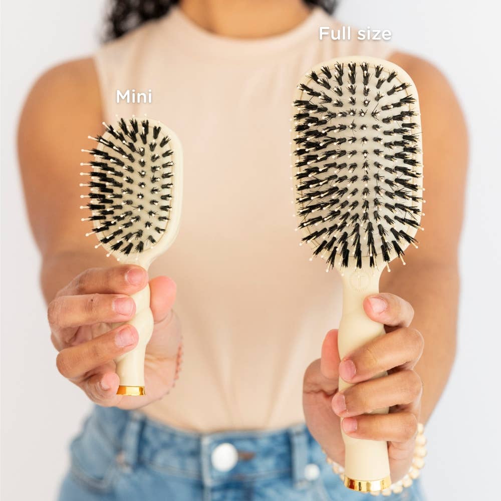 Teleties Mini Boar Brush - Tan