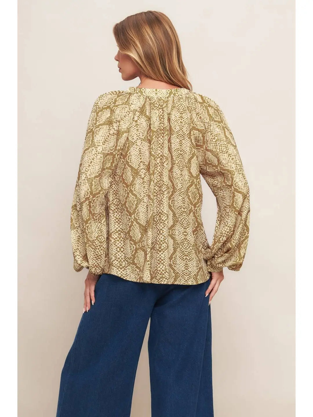 Snakeskin Printed Top