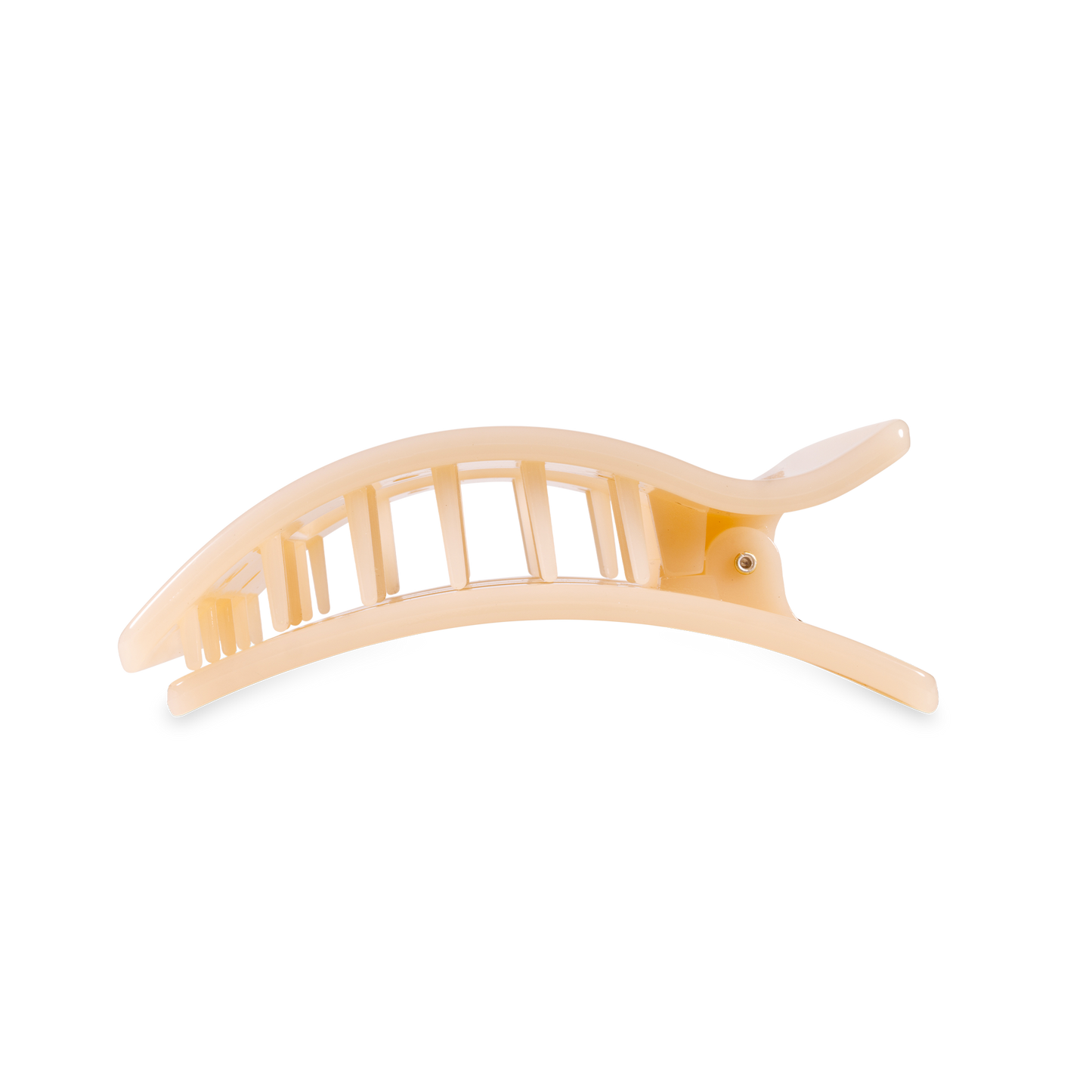 Teleties Flat Rectangle Hair Clip Medium - Almond Beige
