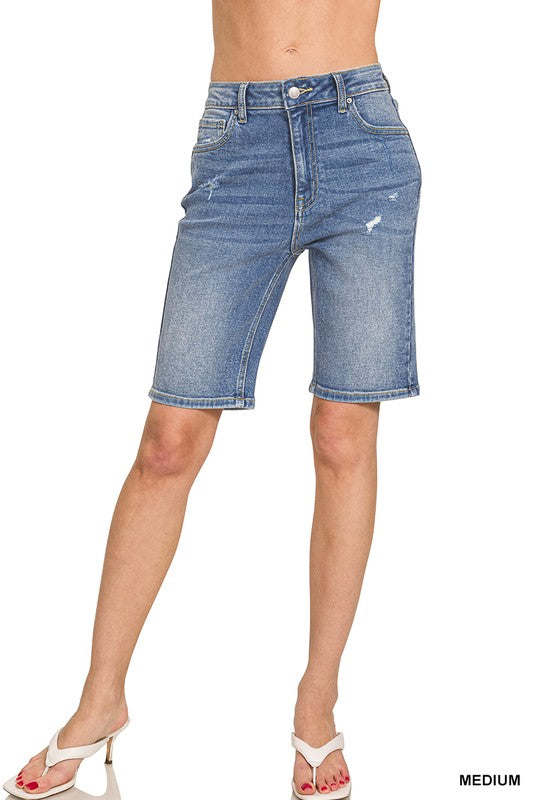 High Waisted Bermuda Shorts