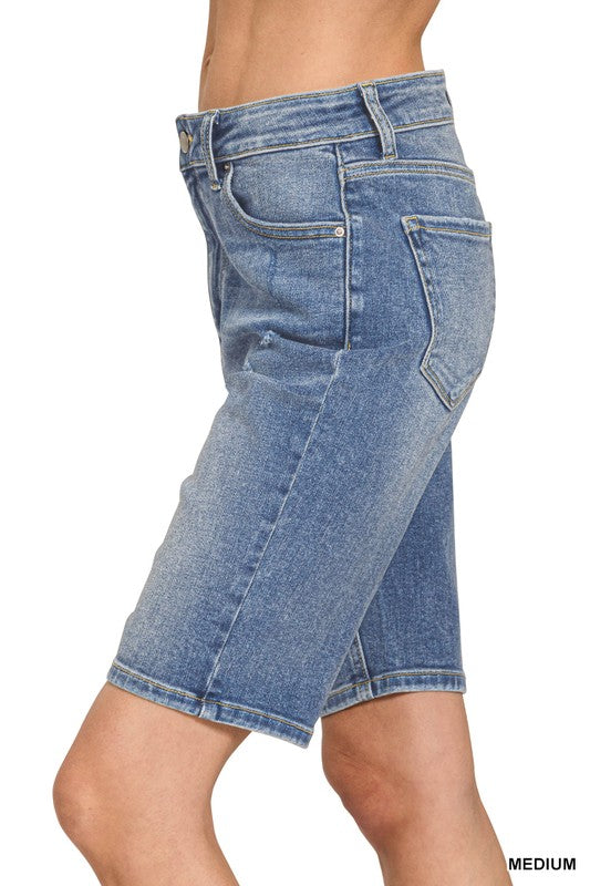 High Waisted Bermuda Shorts