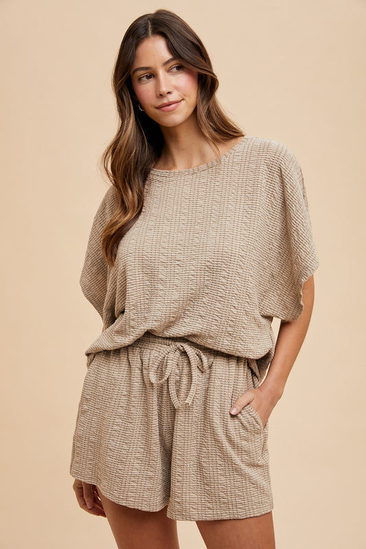 Textured Short Set