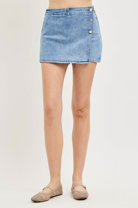 High Rise Button Down Skorts