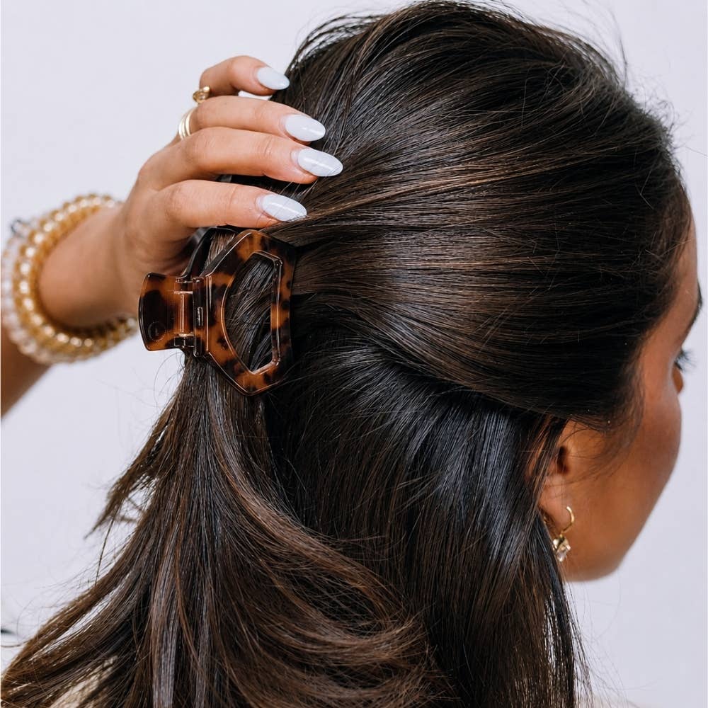 Teleties Open Hair Clip Petite - Tortoise
