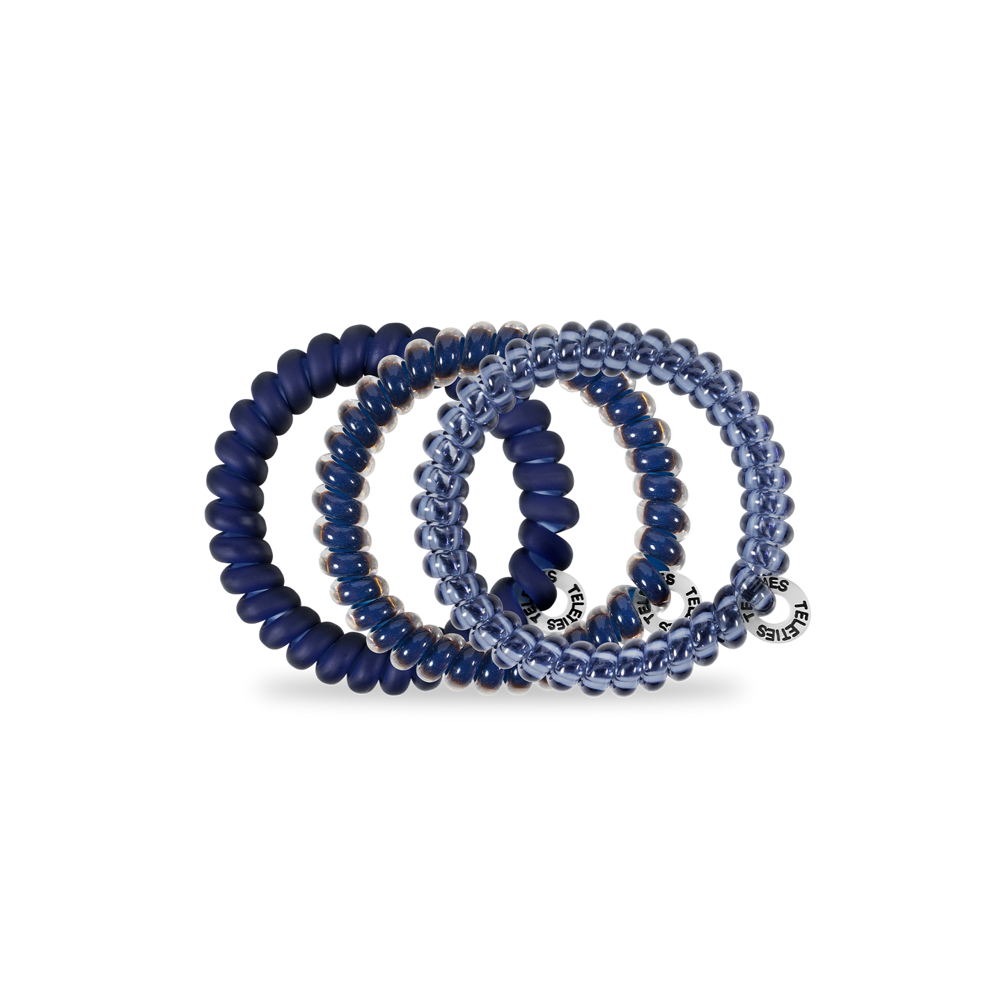 Teleties Spiral Hair Coils Small - Nightfall Navy