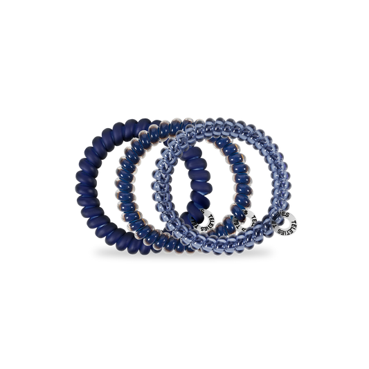Teleties Spiral Hair Coils Small - Nightfall Navy