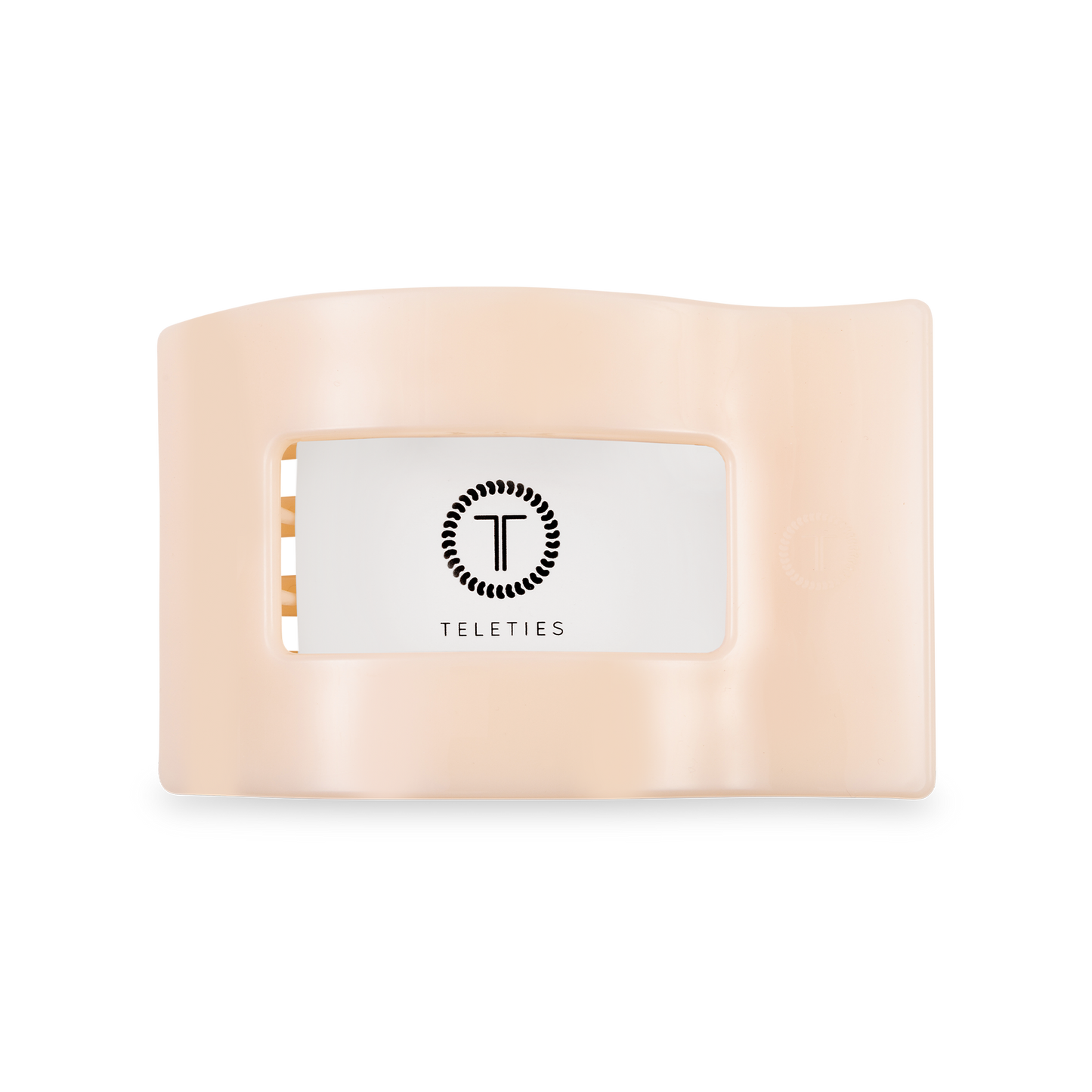 Teleties Flat Rectangle Hair Clip Medium - Almond Beige