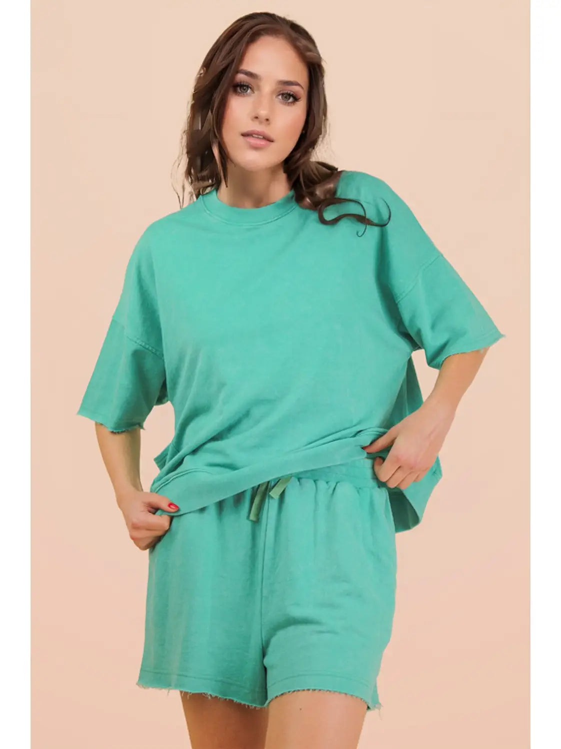 Knit Top & Shorts Set