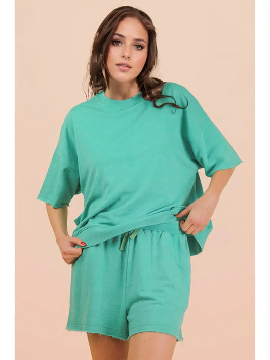 Knit Top & Shorts Set