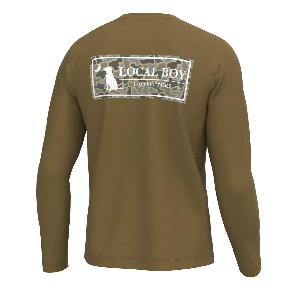 Local Boy YOUTH Sand Dog & Moon LS Heather Performance Tee-Copper