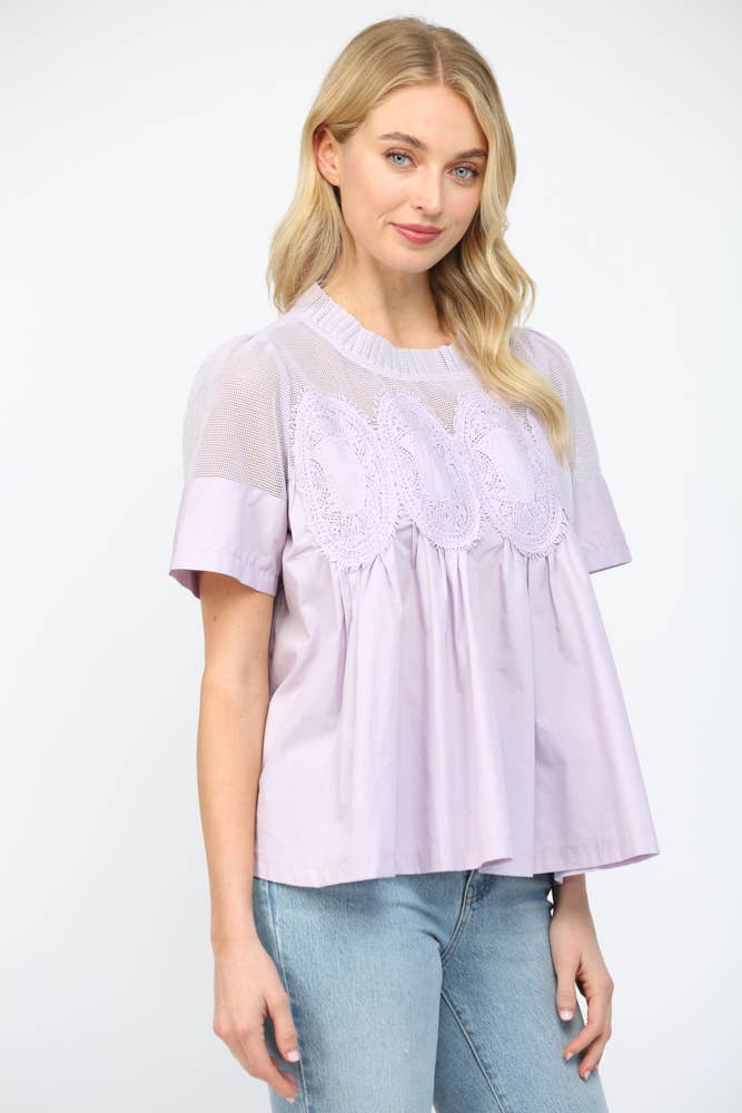 Mesh Appliqué Top