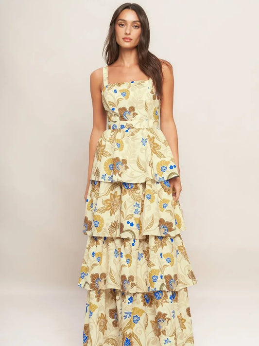Printed Woven Maxi Dress