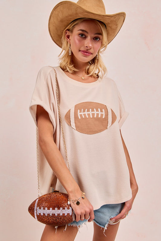 Gameday Football Patchwork Top