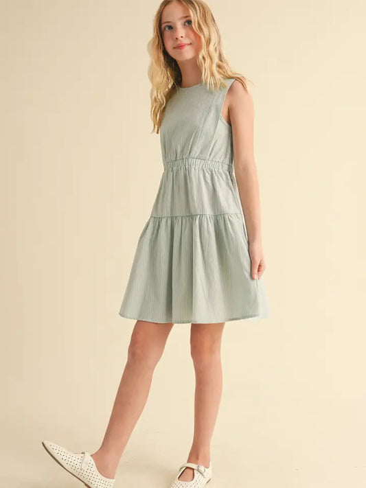 Girls Tier Knee Length Dress
