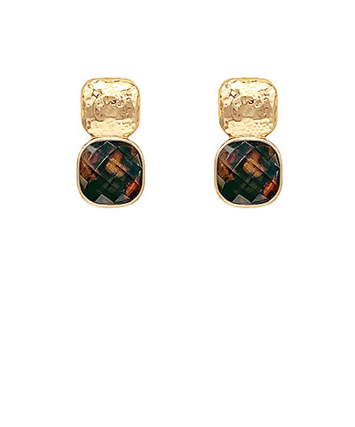 Stone & Textured Earrings