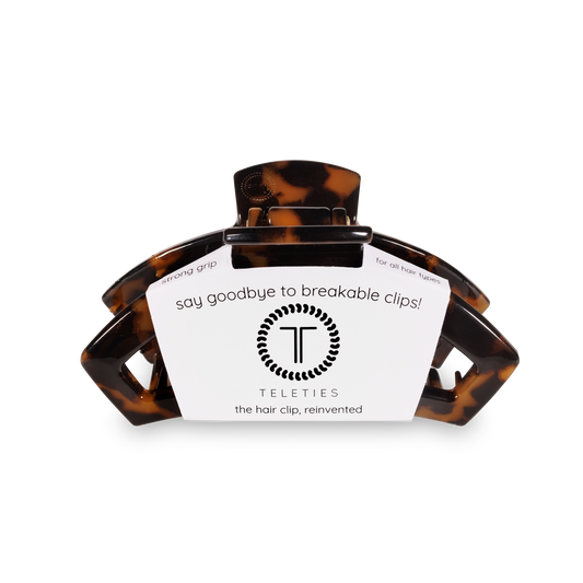 Teleties Open Hair Clip Medium - Tortoise
