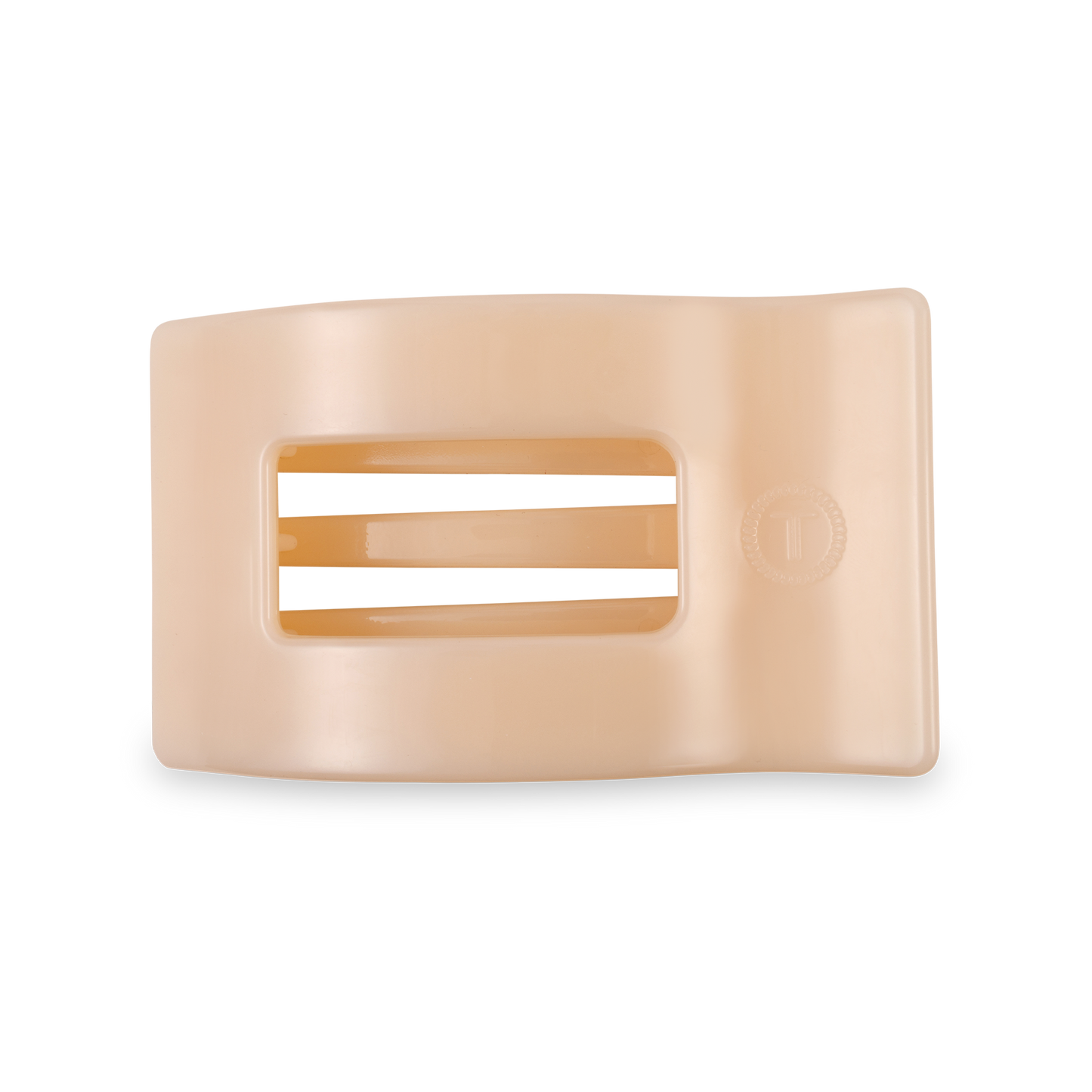 Teleties Flat Rectangle Hair Clip Medium - Almond Beige