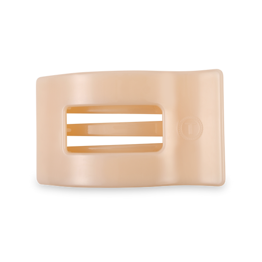 Teleties Flat Rectangle Hair Clip Medium - Almond Beige