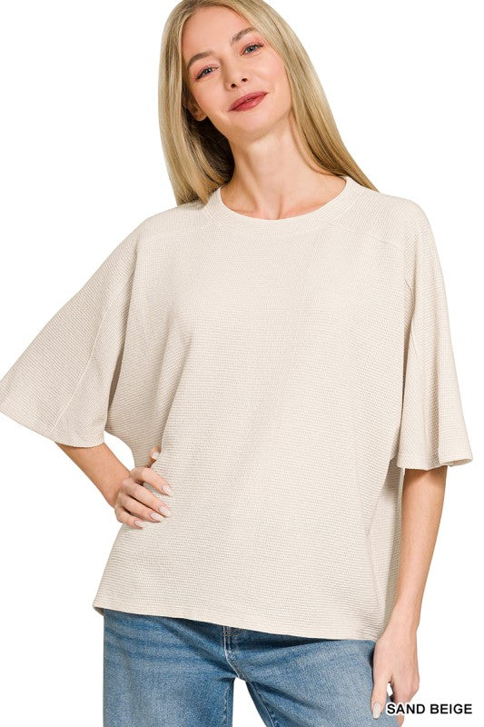 Zenana Double Knit SS Top