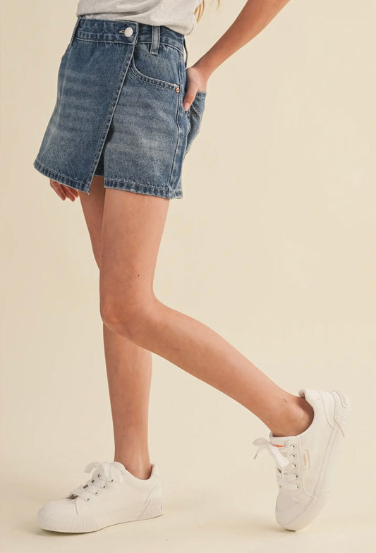 Girls Denim Skort