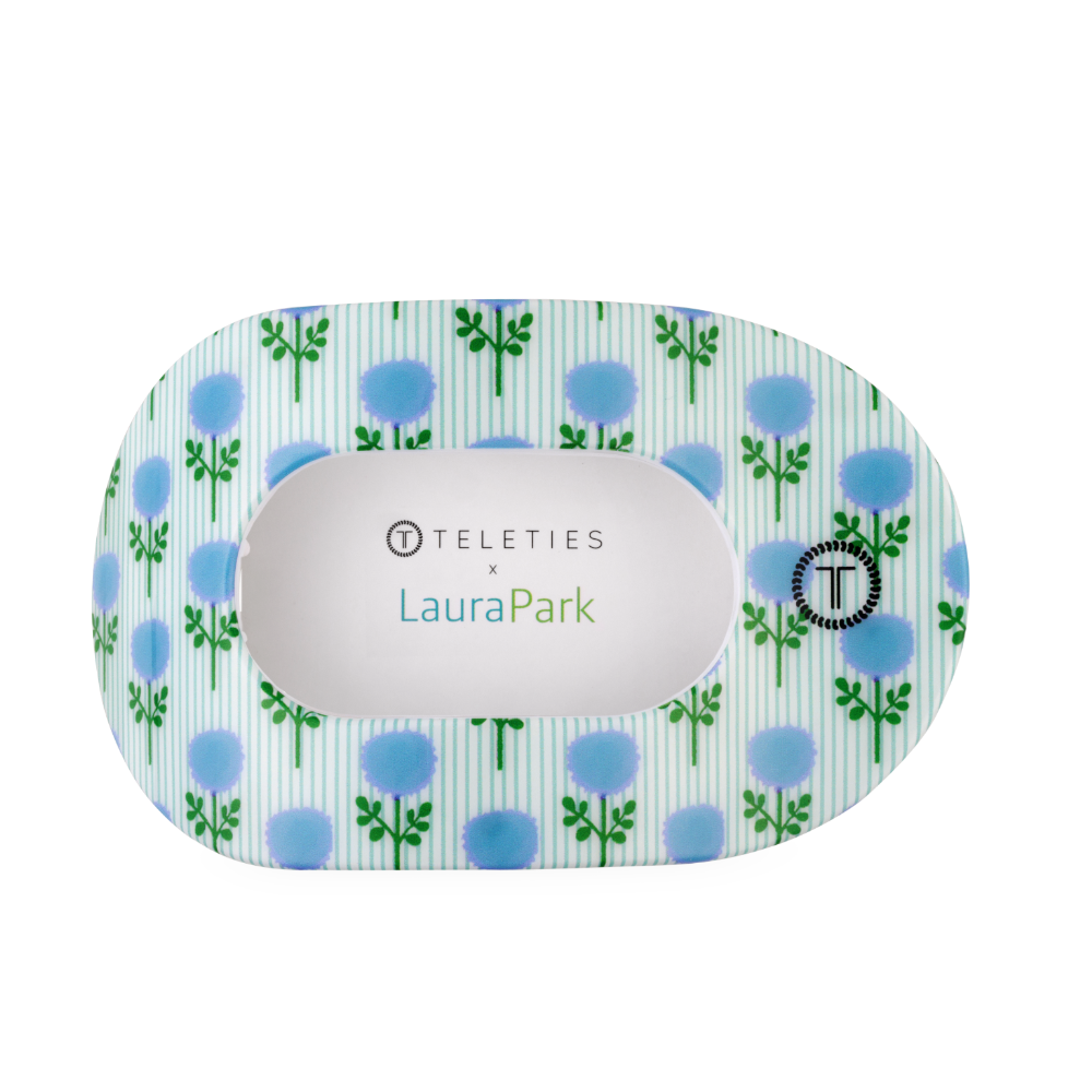 Teleties Flat Round Hair Clip Large - Blue Marigold