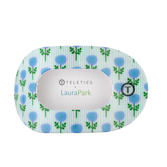 Teleties Flat Round Hair Clip Large - Blue Marigold