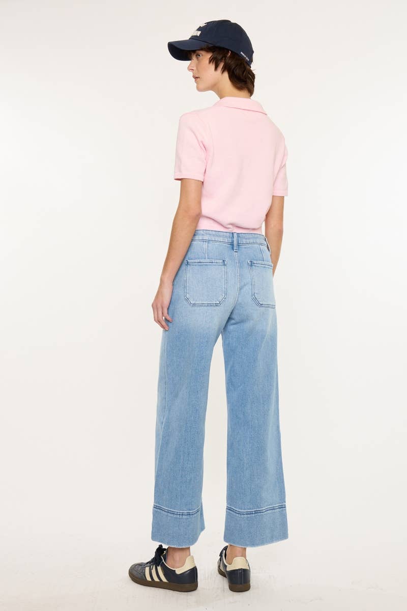 KanCan Cropped Wide Jeans