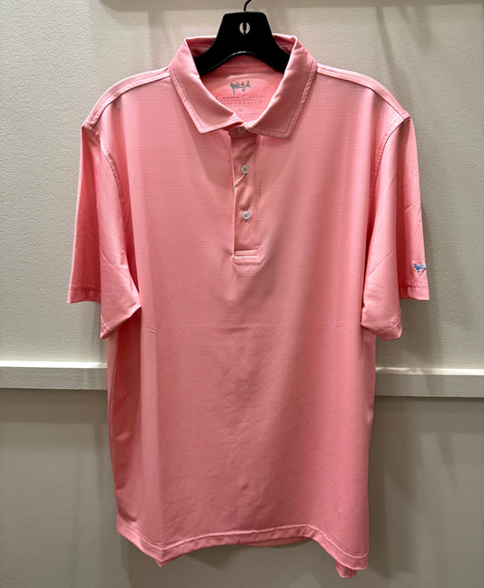Coastal Cotton Print Performance Polo