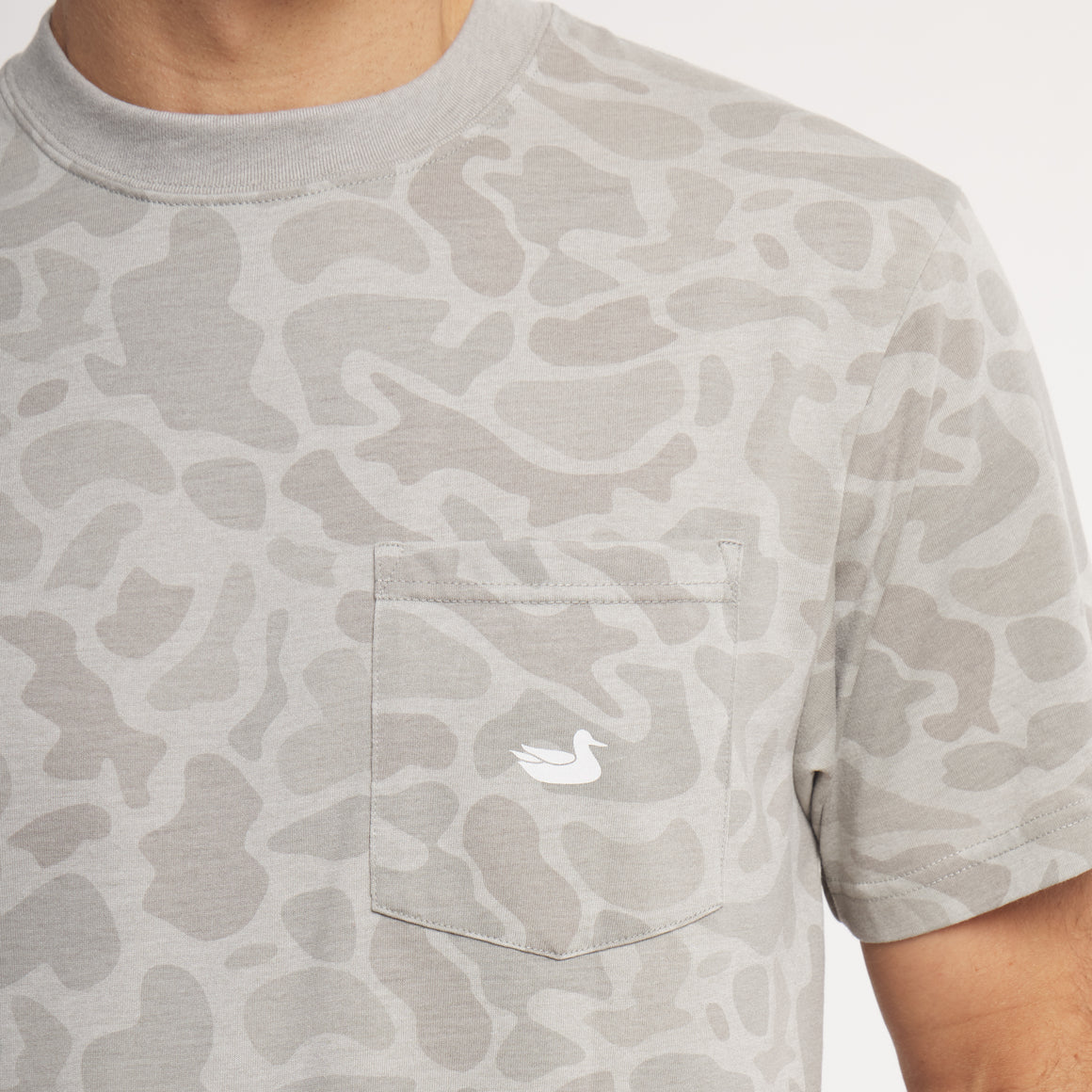 Southern Marsh SEAWASH™ Originals Tee-Trademark Duck-Lt Gray