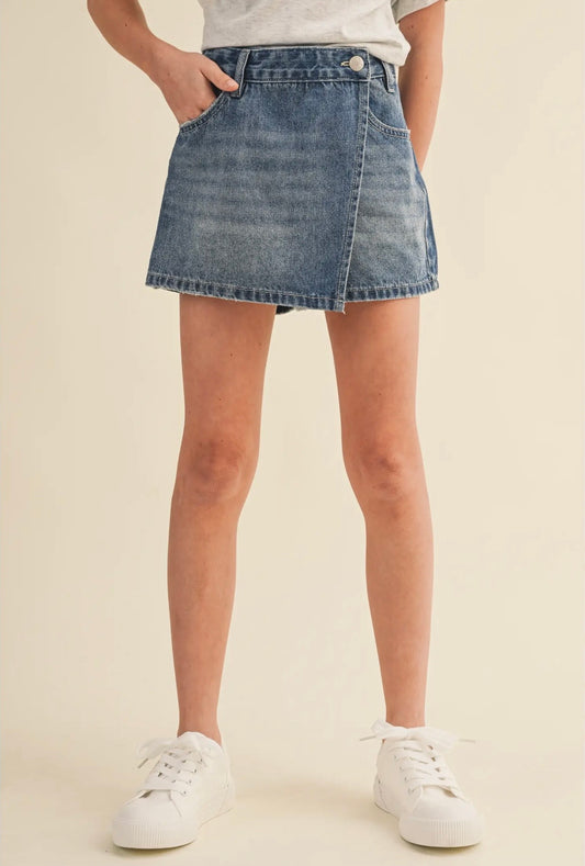 Girls Denim Skort