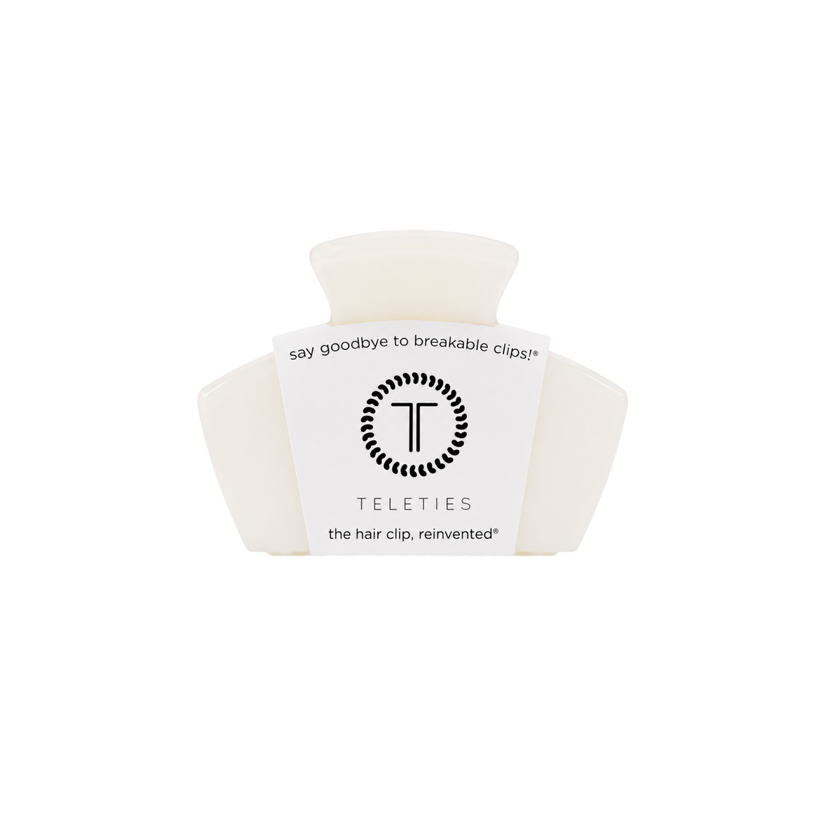 Teleties Classic Claw Clip Petite - Coconut White