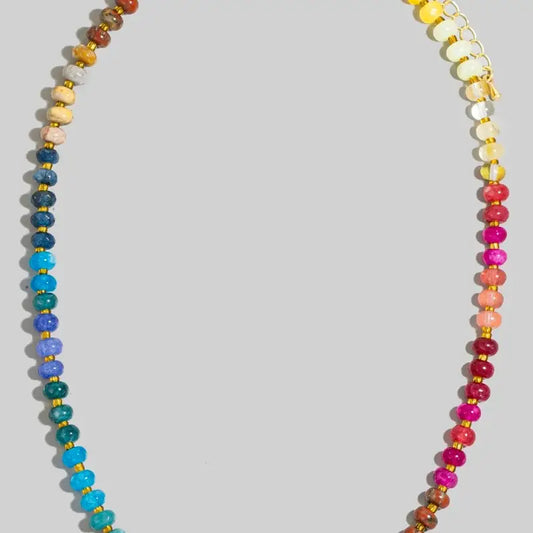 Gradient Stone Beaded Necklace