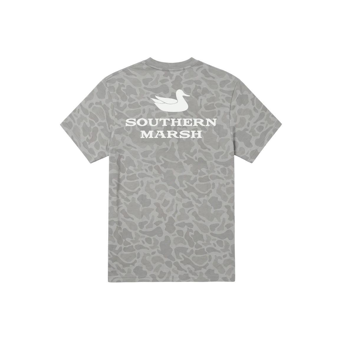Southern Marsh SEAWASH™ Originals Tee-Trademark Duck-Lt Gray