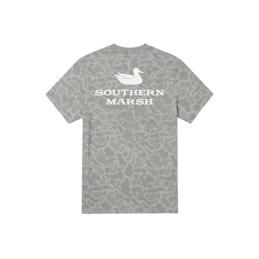 Southern Marsh SEAWASH™ Originals Tee-Trademark Duck-Lt Gray