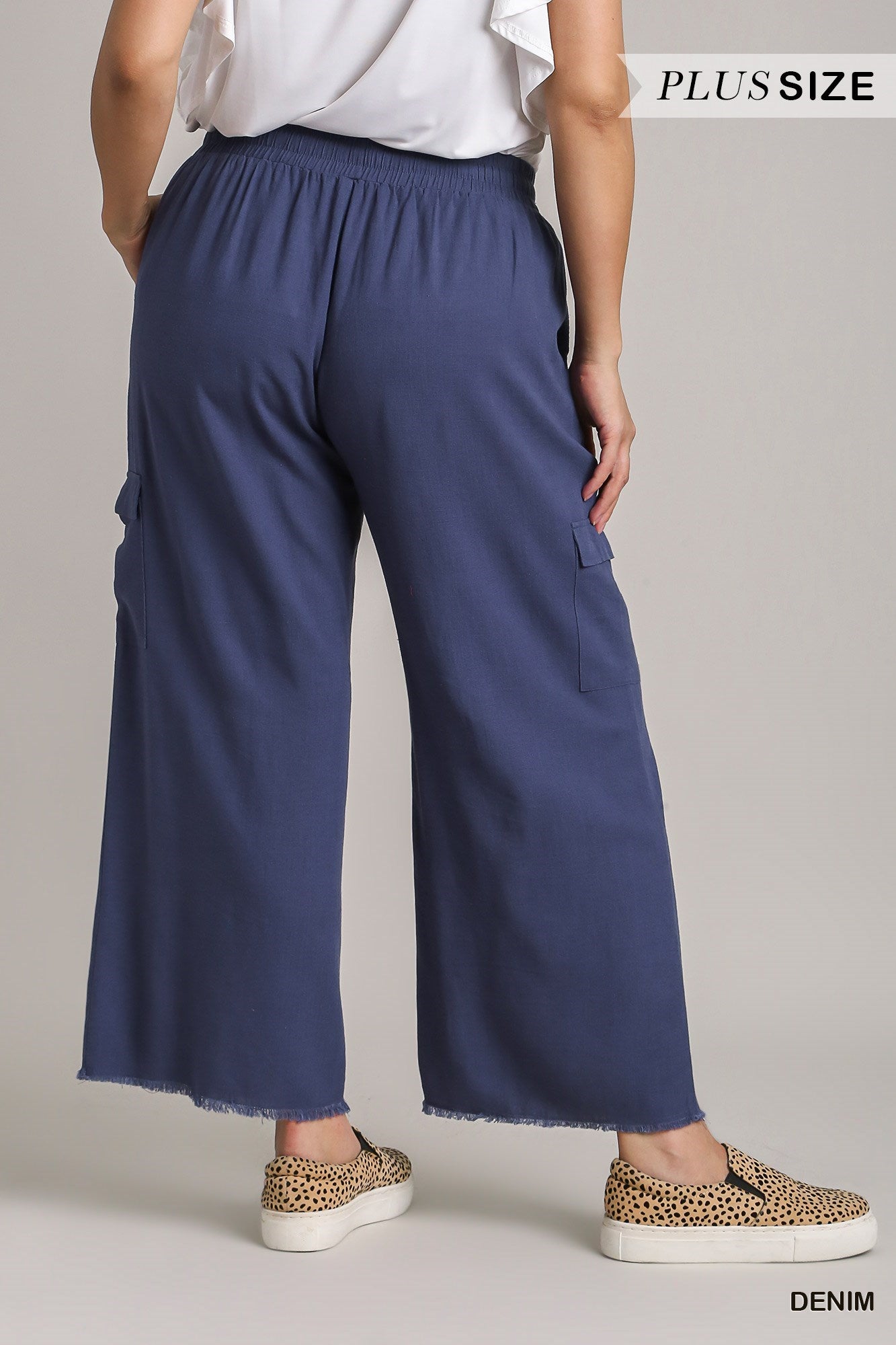 Linen Blend Cargo Pants