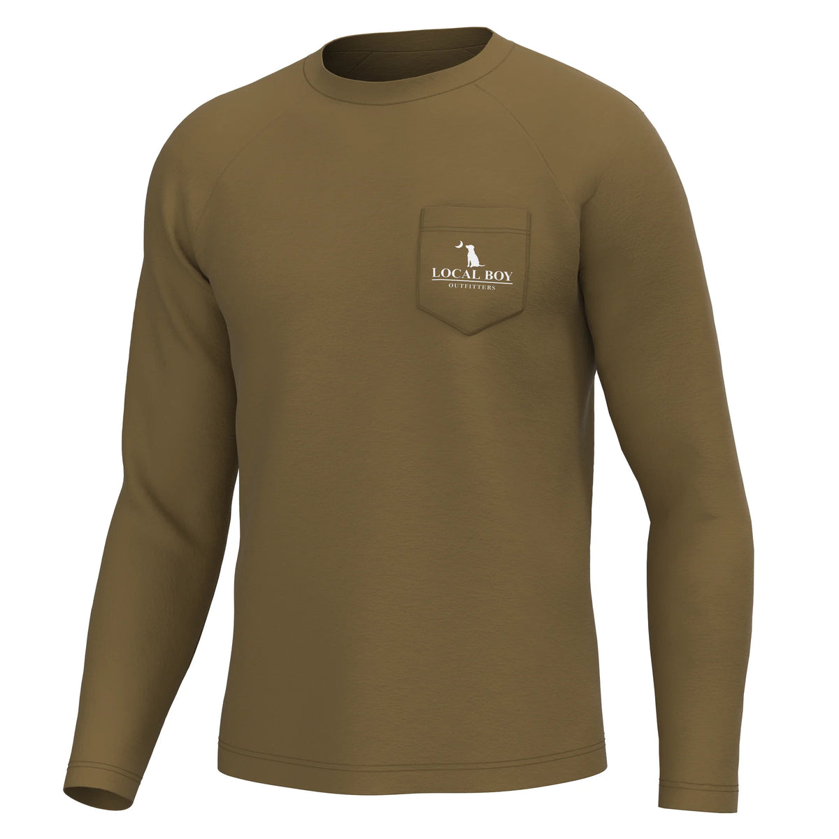 Local Boy YOUTH Sand Dog & Moon LS Heather Performance Tee-Copper